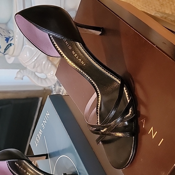 Antonio Melani Hallie Strappy Pumps in Black sz8 - Picture 2 of 8